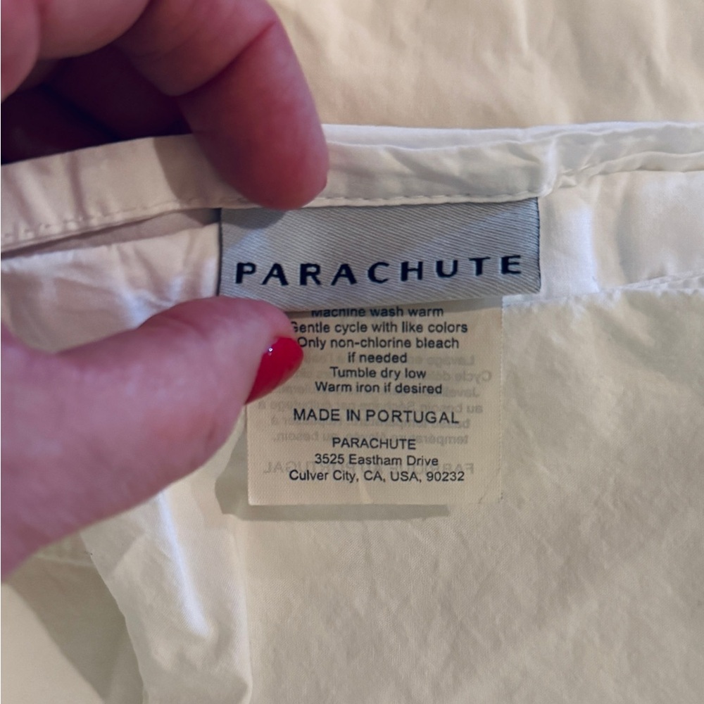 Parachute 100% Cotton White Sheet Set - Queen